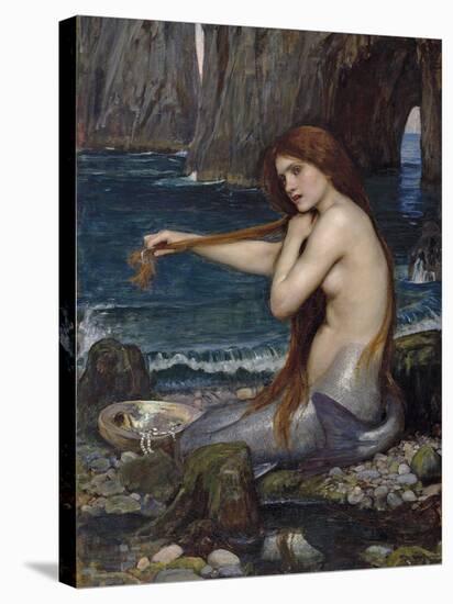 A Mermaid, 1900-John William Waterhouse-Stretched Canvas