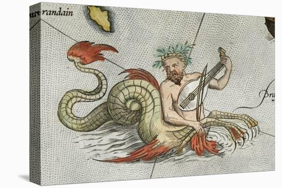 a Merman, Playing an Instrument-Abraham Ortelius-Premier Image Canvas