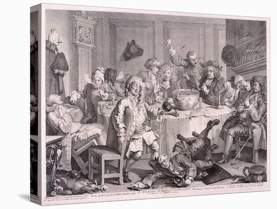 A Midnight Modern Conversation, 1733-William Hogarth-Premier Image Canvas