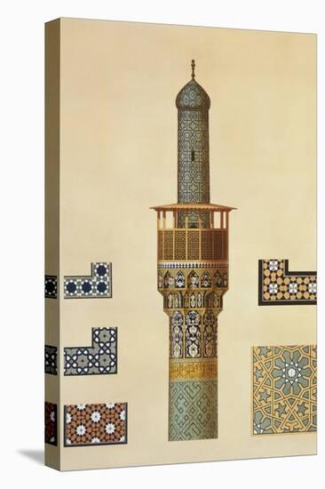 A Minaret and Ceramic Details from the Mosque of the Medrese-I-Shah-Hussein, Isfahan-Pascal Xavier Coste-Premier Image Canvas