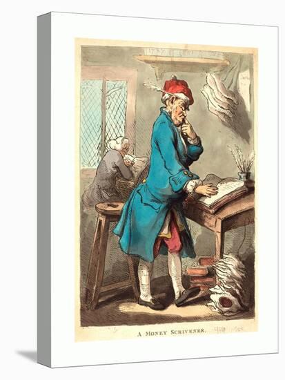 A Money Scrivener, 1801, Hand-Colored Etching, Rosenwald Collection-Thomas Rowlandson-Premier Image Canvas