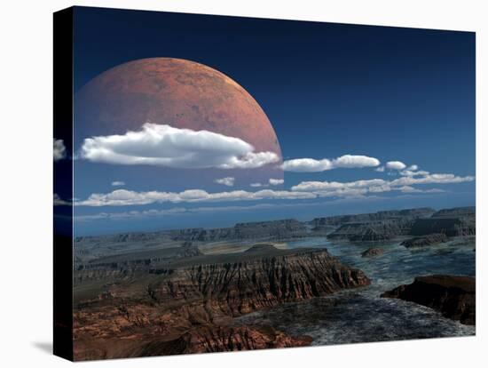 A Moon Rises over a Young World-Stocktrek Images-Premier Image Canvas