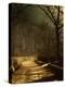 A Moonlit Lane, with Two Lovers by a Gate-John Atkinson Grimshaw-Premier Image Canvas