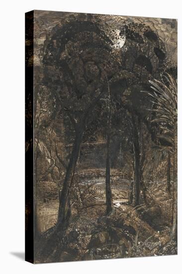 A Moonlit Scene with a Winding River, 1827-Samuel Palmer-Premier Image Canvas