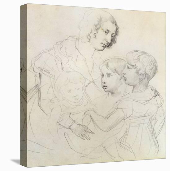 A Mother and Her Children-Theodore Gericault-Premier Image Canvas