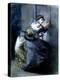 A Mother Fleeing with Two Children-Jean-François Millet-Premier Image Canvas