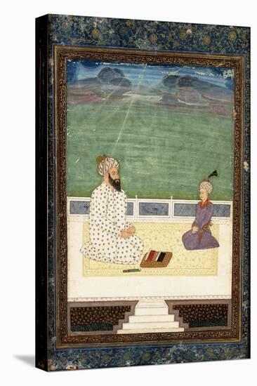 A Mullah and a Pupil, 18th Century (Gouache Heightened with Gold, on Paper)-null-Premier Image Canvas