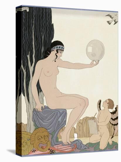 A Muse Inspires an Artist, 1929 (Engraving)-Georges Barbier-Premier Image Canvas