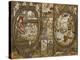 A Needlework Book Binding Depicting Religious Scenes with a Seated King and an Angel-null-Premier Image Canvas