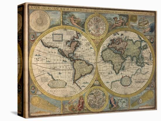 A New and Accurat Map of the World, 1651-John Speed-Premier Image Canvas