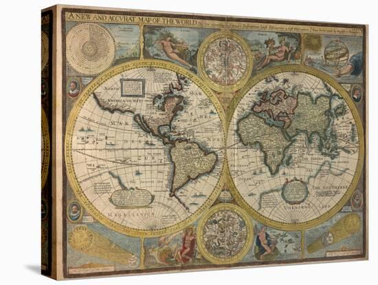 A New and Accurat Map of the World, 1651-John Speed-Premier Image Canvas