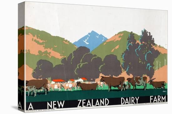 A New Zealand Dairy Farm, from the Series 'Buy New Zealand Produce'-Frank Newbould-Premier Image Canvas