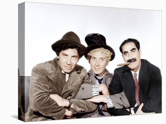 A Night at the Opera, Chico Marx, Harpo Marx, Groucho Marx, 1935-null-Stretched Canvas