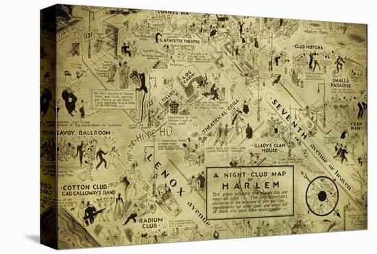 A night club map of Harlem-Bill Cannon-Stretched Canvas