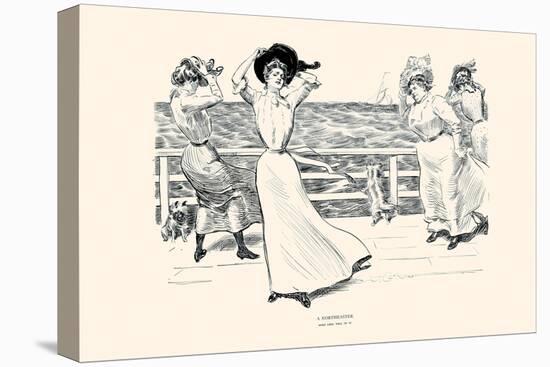 A Northeaster-Charles Dana Gibson-Stretched Canvas