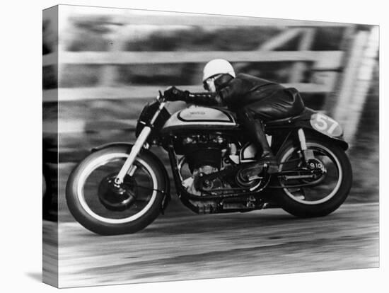 A Norton in Action in the Isle of Man TT, 1950-null-Premier Image Canvas