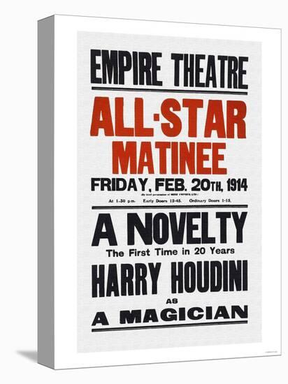 A Novelty, The First in 20 Years, Harry Houdini as a Magician-null-Stretched Canvas