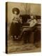 A. O. Babel, "Cowboy Pianist" And His Partner Miss Millie Babel "Cornetist"-null-Stretched Canvas