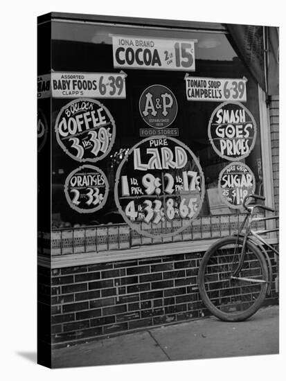 A&P Chain Food Market Advertises its 1939 Food Prices-null-Stretched Canvas