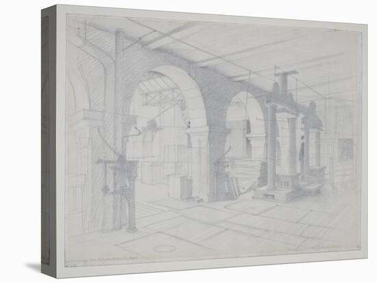 A Packing Shop, Bradford, 1915 (Pencil on Paper)-Eric Gill-Premier Image Canvas