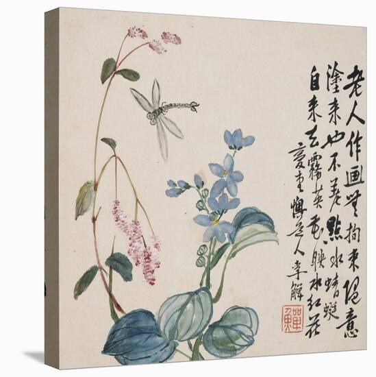 A Page (Dragonfly) from Flowers and Bird, Vegetables and Fruits-Li Shan-Premier Image Canvas