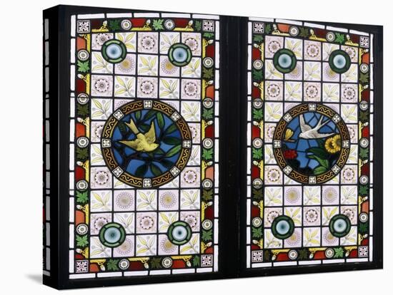 A Pair of Leaded Glass Windows, C.1890-null-Premier Image Canvas