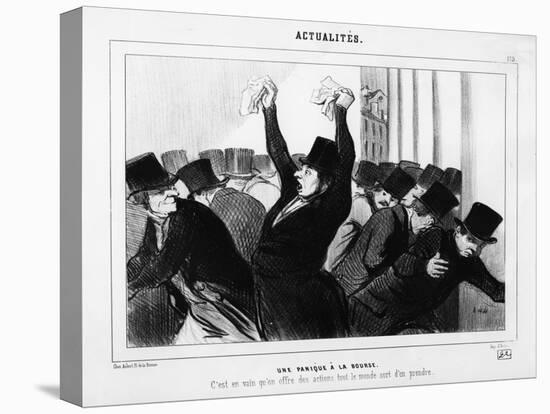 A Panic at the Stock Exchange', Caricature from 'Le Charivari', December 9, 1845-Honore Daumier-Premier Image Canvas