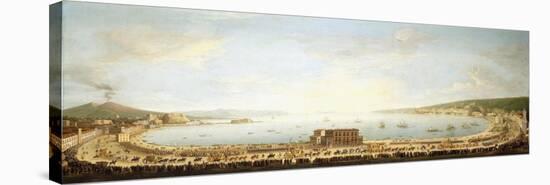 A Panoramic View of the Bay of Naples, with the Royal Procession to Piedigrotta-Antonio Joli-Premier Image Canvas