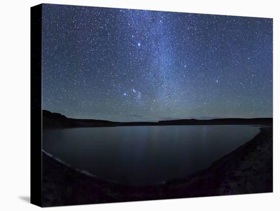 A Panoramic View of the Milky Way and La Azul Lagoon in Somuncura, Argentina-Stocktrek Images-Premier Image Canvas