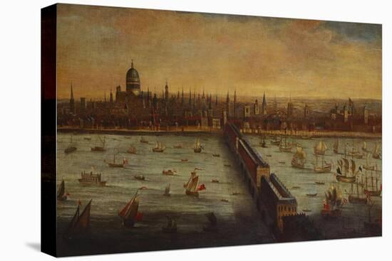 A Panoramic View of the River Thames and the City of London Taken from the-English School-Premier Image Canvas