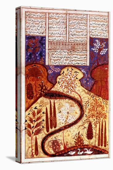 A Paradise Garden, Persian Miniature, C1300-null-Premier Image Canvas