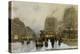 A Paris Street Scene in Winter-Luigi Loir-Premier Image Canvas