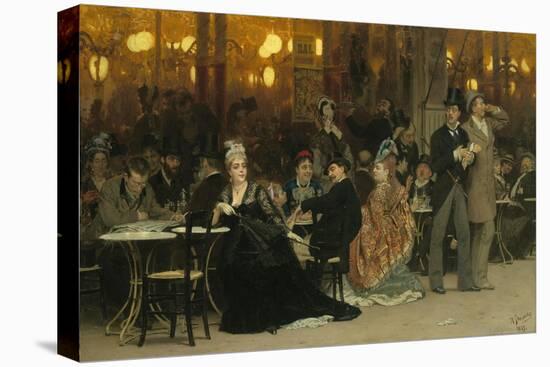 A Parisian Cafe, 1875-Ilya Efimovich Repin-Premier Image Canvas