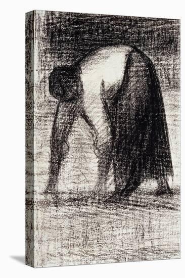 A Peasant Woman with Hands in the Ground-Georges Seurat-Premier Image Canvas
