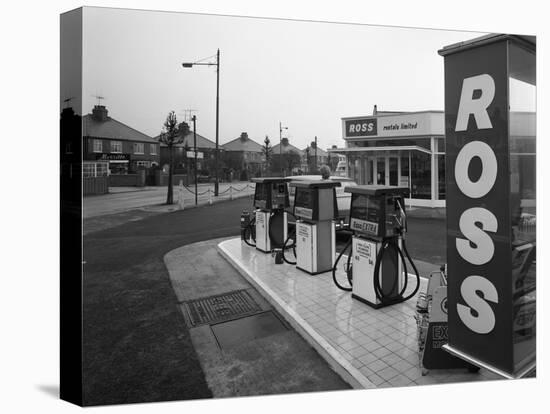 A Petrol Station Forecourt, Grimsby, Lincolnshire, 1965-Michael Walters-Premier Image Canvas