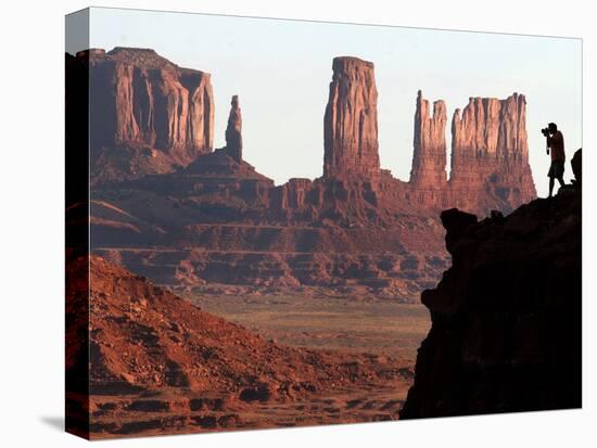 A Photographer at Monument Valley in the Navajo Nation, Ariz.-null-Premier Image Canvas