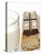 A Piece of Chocolate, Baguette and a Glass of Milk-Alain Caste-Premier Image Canvas