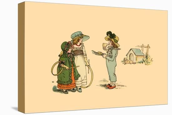 A Piece of Pie of a Game of Hoop?-Kate Greenaway-Stretched Canvas
