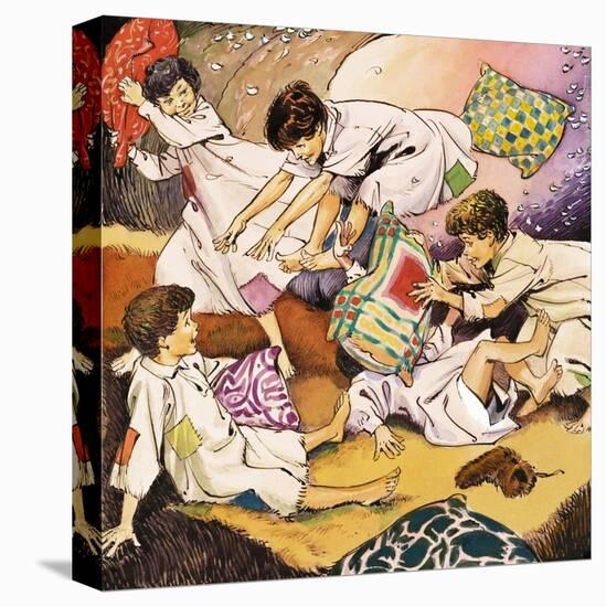 A Pillow Fight, Illustration from 'Peter Pan' by J.M. Barrie-Nadir Quinto-Premier Image Canvas