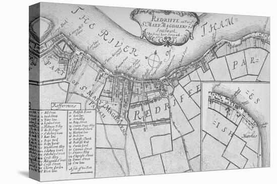 A Plan of Rotherhithe, 1755, (1912). Artists: Unknown, John Stow-John Stow-Premier Image Canvas