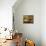 A Plate with Prawns and a Roll and Bowl with Olives-null-Premier Image Canvas displayed on a wall