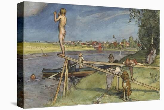 A Pleasant Bathing Place, from 'A Home' series, c.1895-Carl Larsson-Premier Image Canvas