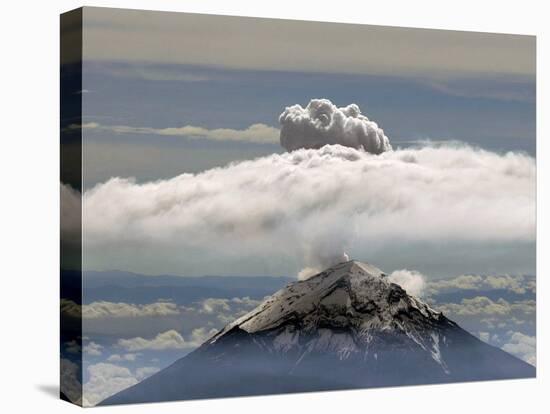 A Plume of Smoke and Steam Rises from the Popocatepetl Volcano-null-Premier Image Canvas