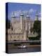 A Police Launch on the River Thames, Passing the Tower of London, England-David Hughes-Premier Image Canvas