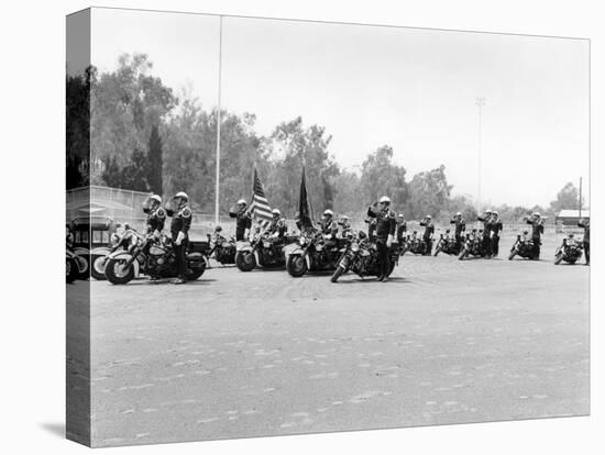 A Police Patrol with their Harley-Davidsons, America-null-Premier Image Canvas