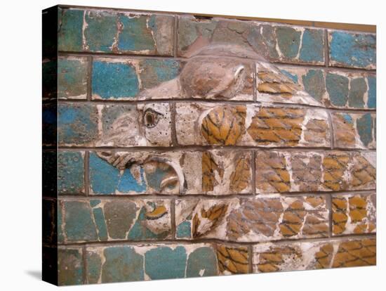 A polychrome glazed brick from the gates of Ishtar at Babylon-Werner Forman-Premier Image Canvas