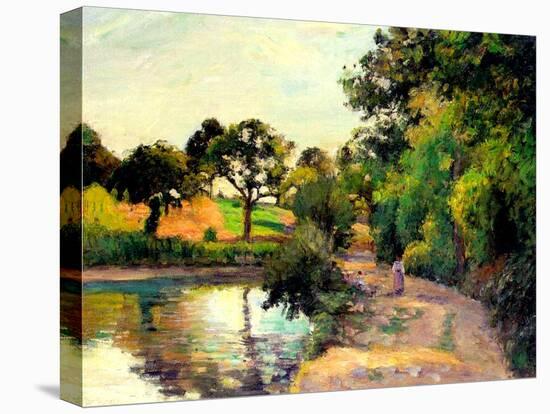 A Pond at Montfoucault, 1874-Camille Pissarro-Premier Image Canvas