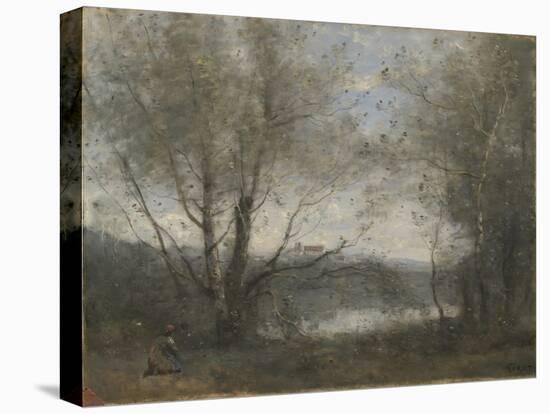 A Pond Seen Through the Trees, C.1855-65-Jean-Baptiste-Camille Corot-Premier Image Canvas