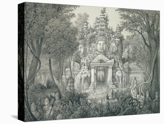 A Portal at Angkor Thom, 1873-Louis Delaporte-Premier Image Canvas