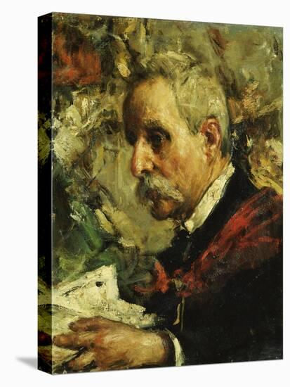 A Portrait of the Artist's Father-Antonio Mancini-Premier Image Canvas